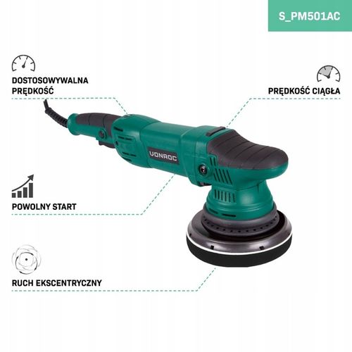 Polerka samochodowa 1050W – 150mm plus 4 pady na Arena.pl