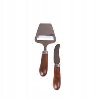 Krajacz do sera i nóż do smarowania, drewno wenge/stal nierdzewna