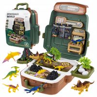 Mega Zestaw Dinozaurów z Walizką Jaja, Wulkan, Figurki Edukacyjna Zabawka