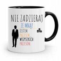 Dla Prezesa Viceprezesa Kubek Czarny Na Prezent Z Nadrukiem Ze Zdjęciem