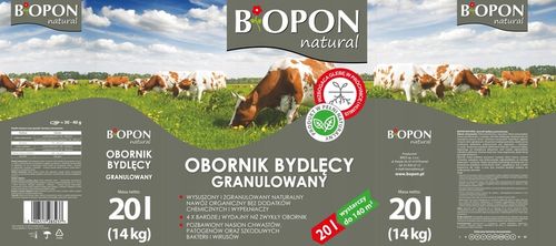 BOPON NATURAL OBORNIK BYDLĘCY nawóz naturalny granulowany Biopon 20L na Arena.pl