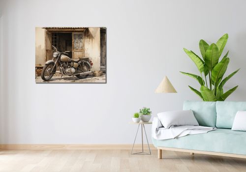 Obraz 90x70cm Motocyklowa Samotna Eskapada na Arena.pl