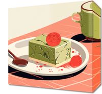 Obraz 30x30cm Deser Matcha