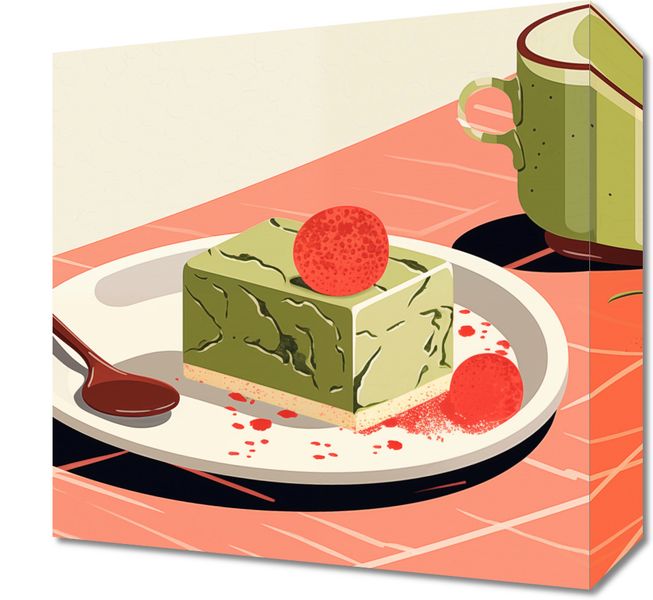 Obraz 30x30cm Deser Matcha zdjęcie 1