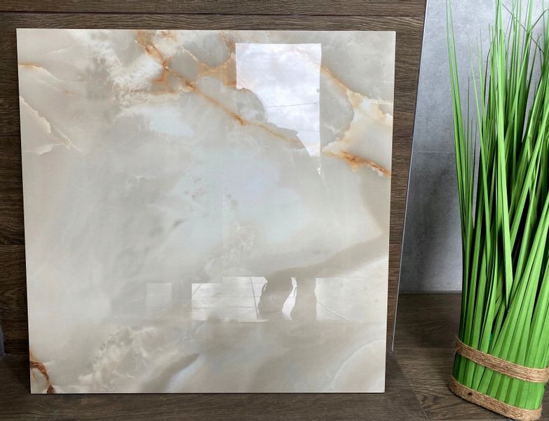 Gres polerowany BEŻ/BRĄZ MARMUR 60x60 POŁYSK gat.I zdjęcie 1