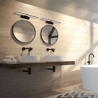 LAMPA ścienna SPLASH ML5615 Milagro łazienkowa OPRAWA galeryjka LED 8W 4000K metalowy kinkiet IP44 czarny