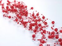 girlanda perłowa 3szt. CZERWONA | 2330-080