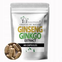 Żeń-Śzeń + Miłorząb 60kaps Ginkgo Biloba GINSENG FOCUS PAMIĘĆ KONCENTRACJA