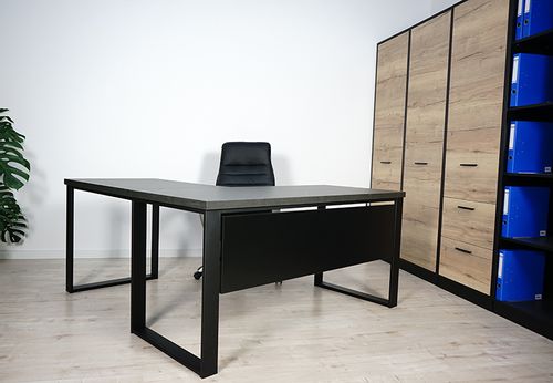 Biurko narożne prawe LOFT blenda Kamień 160 MebleKreator na Arena.pl