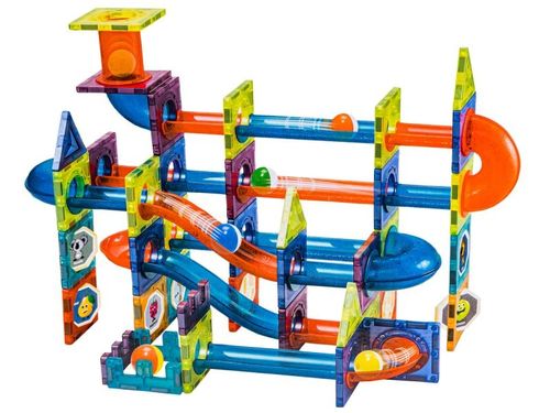 Klocki Magnetyczne, Tor Kulkowy Dla Kulek 96 Elementów Kulodrom na Arena.pl