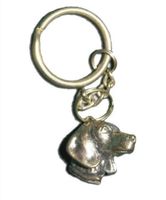 Brelok myśliwski pies wyżeł z brązu