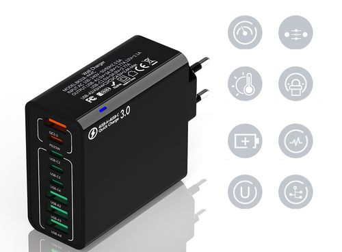 ŁADOWARKA SIECIOWA USB-C SZYBKA DO TELEFONU KOSTKA QUICK CHARGE 3.0 168W na Arena.pl