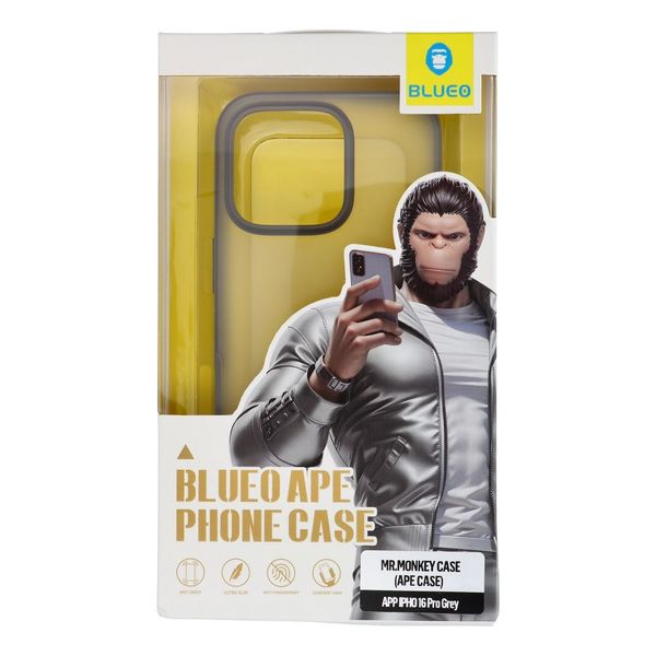 BLUEO APE Phone Case - Apple iPhone 16 Pro szary zdjęcie 1