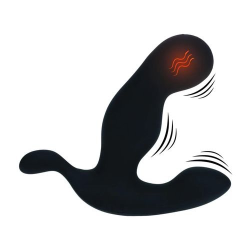 Heating And Vibrating Silicone Prostate Stimulator - Black na Arena.pl