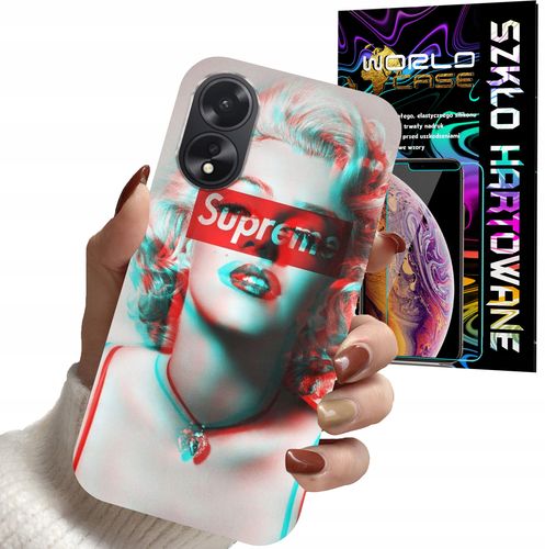 ETUI DO OPPO A78 5G / A58 5G - Monroe MODNE KOBIECE WZORY + SZKŁO na Arena.pl