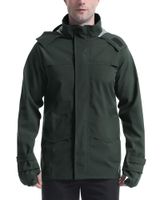 Kurtka przeciwdeszczowa męska wodoodporna oddychająca z kapturem XL