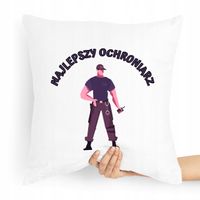 Prezent Poduszka Dla Ochroniarza Stróż Najlepszy Z Nadrukiem Ze Zdjęciem