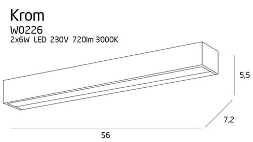 Kinkiet Krom led W0226 - MaxLight na Arena.pl