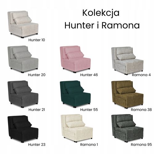 Fotel rozkładany f spania KIMO pojemnik na pościel Hunter beż na Arena.pl