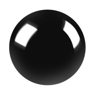 Kula dekoracyjna ceramiczna czarna 19 cm