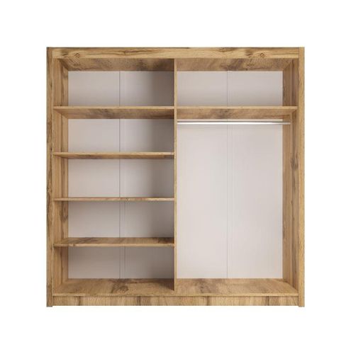 Szafa przesuwna WERONA 200 cm dąb wotan/biały mat PAS na Arena.pl