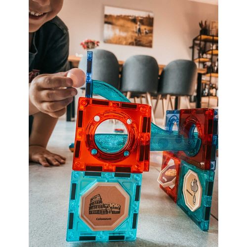 WOOPIE Klocki Magnetyczne Tor Kulkowy Świetlny Kulodrom 75 el. na Arena.pl