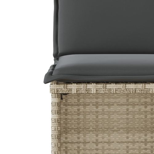 3-cz. zestaw mebli bistro z poduszkami, jasnoszary, polirattan na Arena.pl