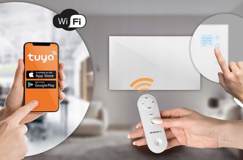 Grzejnik na podczerwień promiennik podczerwieni 600W pilot WiFi na Arena.pl