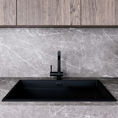 Zlewozmywak GLOBALO Miralio 80.1 Black/BL Mat na Arena.pl