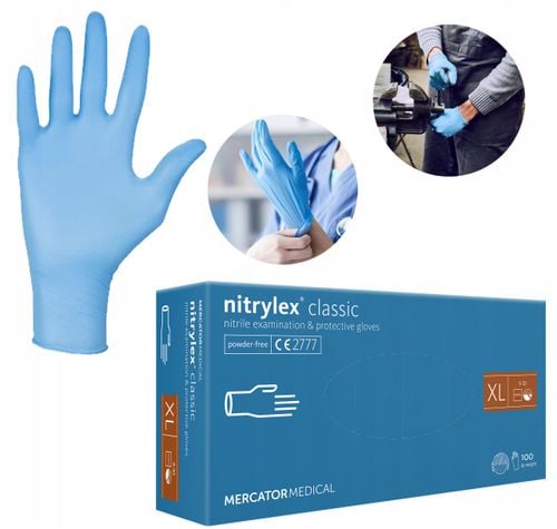 rękawice nitrylowe 100 sztuk / niebieskie / rozmiar: 10 - xl / nitrylex na Arena.pl