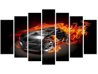 80CM 140CM OBRAZ 7 ELEM SPORTOWY WÓZ ŚCIENNY