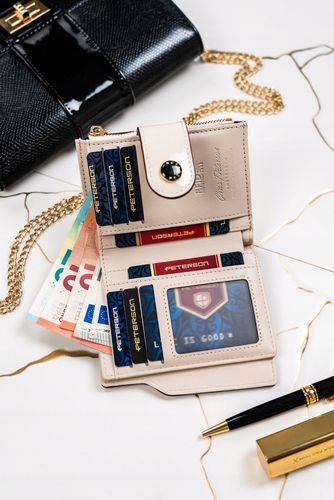 pojemny portfel damski ze skóry ekologicznej - peterson na Arena.pl