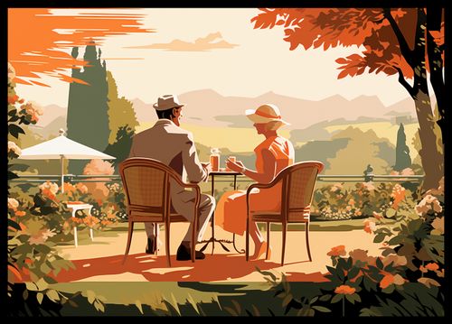 Plakat 59,4x42cm Retro Randka na Arena.pl