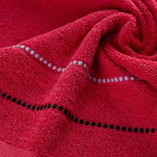 Ręcznik frotte z bordiurą SUZI 70X140 czerwony na Arena.pl