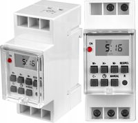 PROGRAMATOR WŁĄCZNIK WYŁĄCZNIK CYFROWY CZASOWY NA SZYNĘ LEXTON 128 USTAWIEŃ