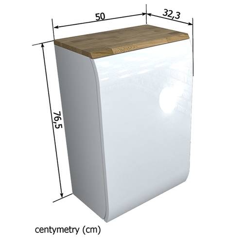 Szafka łazienkowa podwieszana z koszem na pranie 50/32/76,5 cm na Arena.pl