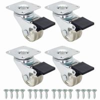 Kółko meblowe gumowe z gumą ogumowane KM fi 35 mm z hamulcem 4 sztuki