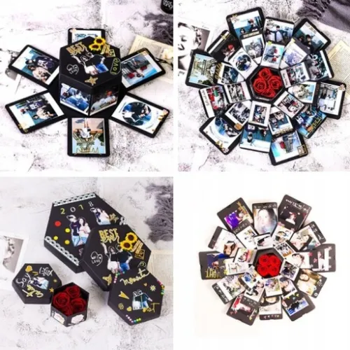 PUDEŁKO NIESPODZIANKA EXPLODING BOX PREZENT URODZINY IMIENINY ZRÓB TO SAM na Arena.pl