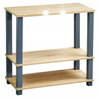 REGAŁ Z PÓŁKAMI DO SALONU NISKI 3 PÓŁKI MDF PÓŁKA NA KSIĄŻKI 60 x 58,5 cm