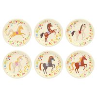 Talerzyki papierowe Urocze Koniki, 18 cm 6 szt.
