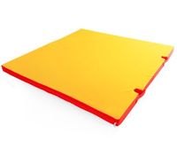 Materac Gimnastyczny Gamma 100x100x5 cm do drabinki gimnastycznej czerwono-żółty