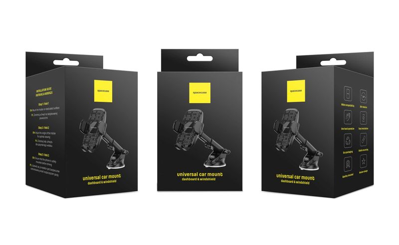 Spacecase Car Holder Sc13 Ghost Dash/Windshield Black zdjęcie 16
