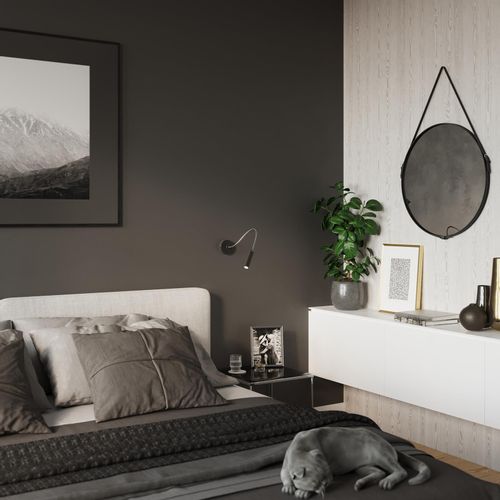 Regulowana LAMPA ścienna SL.0910 metalowa OPRAWA kinkiet na peszlu czarna na Arena.pl