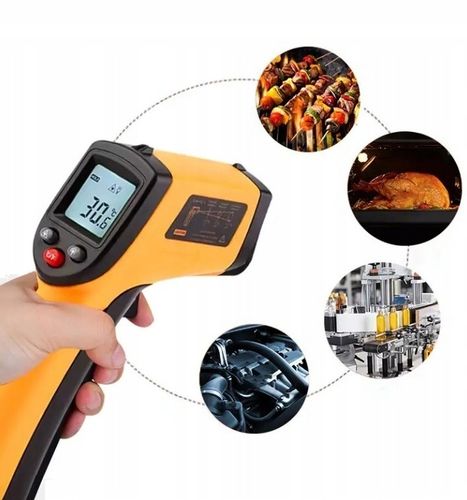 PIROMETR LASEROWY TERMOMETR BEZDOTYKOWY LCD -50 +380°C MIERNIK PODCZERWIEŃ na Arena.pl