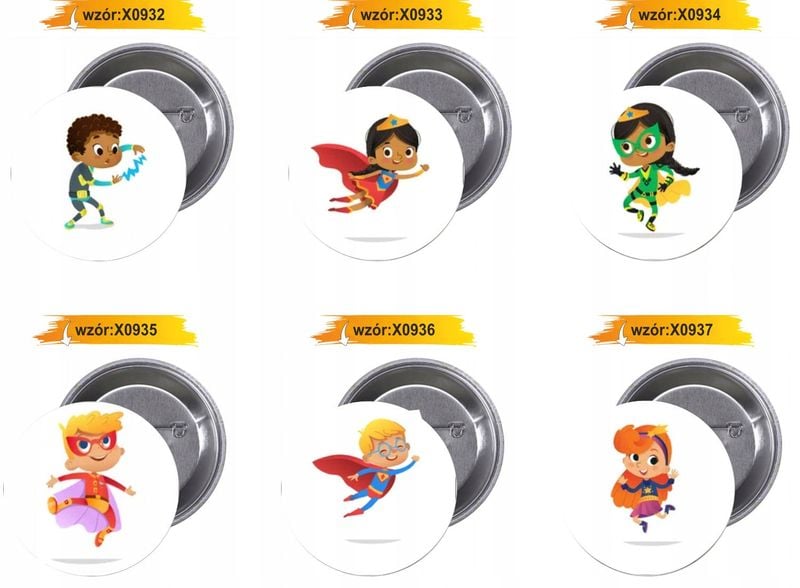 Przypinki buttony SUPER BOHATER badziki zdjęcie 10