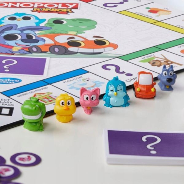 HASBRO GRA MONOPOLY JUNIOR 2W1 DWUSTRONNA PLANSZA POLSKA WERSJA F8562 zdjęcie 2