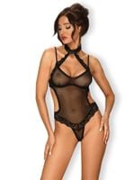 Prześwitujące, Czarne Body - Obsessive Claudusia L/XL