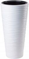 doniczka okrągła sahara dunes slim 40 | biały