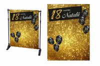 TŁO FOTOGRAFICZNE ścianka do zdjęć 18stka urodzinowa dekoracja okazjonalna