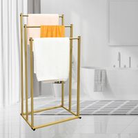 STOJAK ZŁOTY NA RĘCZNIKI WIESZAK STOJĄCY PODŁOGOWY ŁAZIENKOWY METAL LOFT